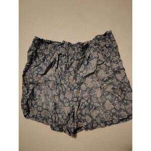 Knox Rose blue floral print casual Shorts size xxl